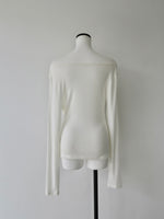 cowl silhouette stretching tops