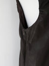 vegan leather v neck dress