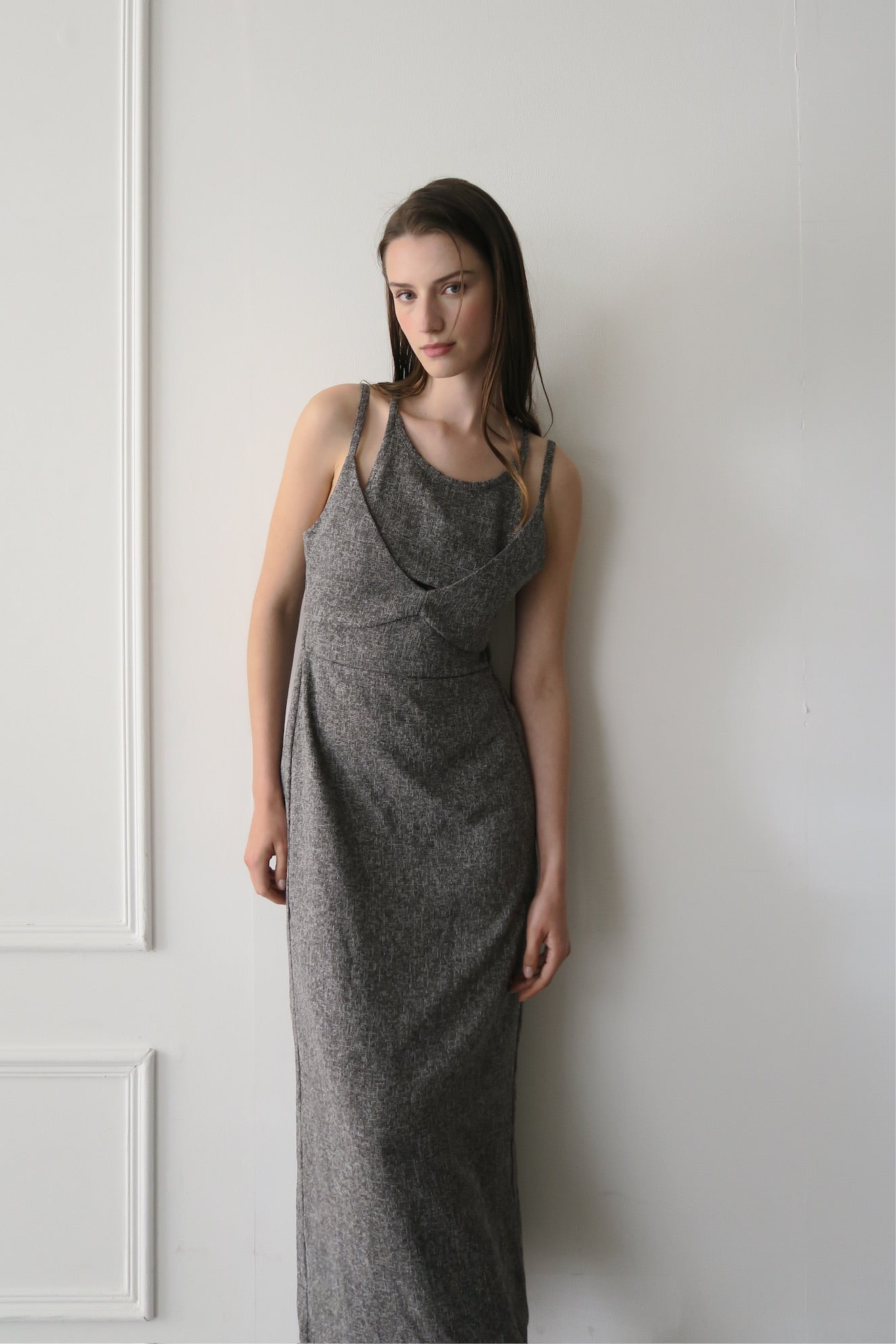 sample sale / tweed tight cami dress