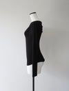 softly ruched long sleeve shirt