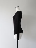 softly ruched long sleeve shirt