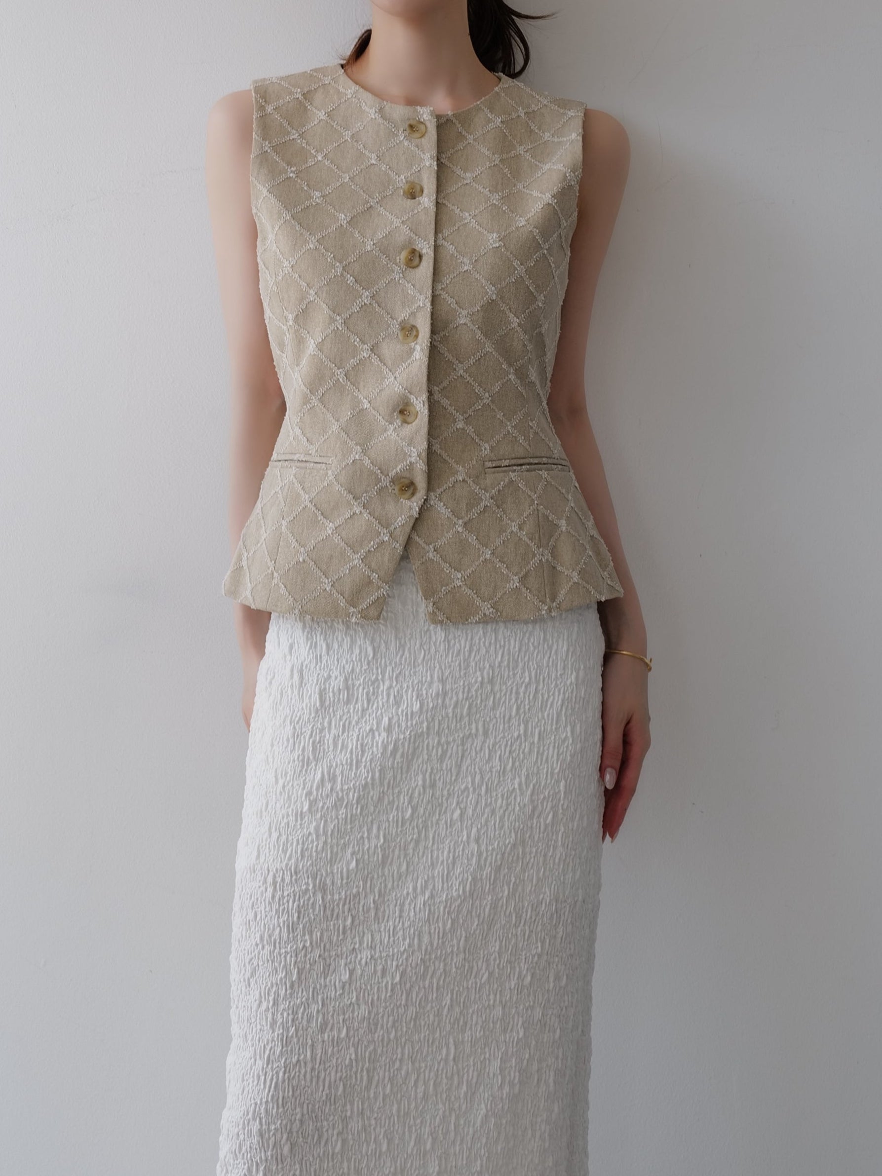 tailored diamond vest