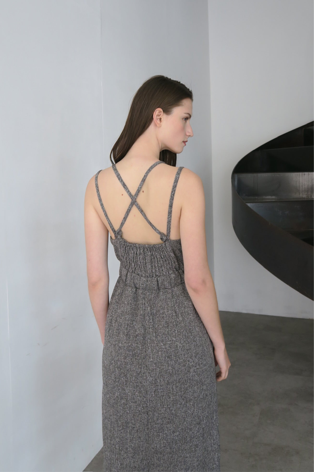 sample sale / tweed tight cami dress