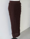 fringe knit tight skirt