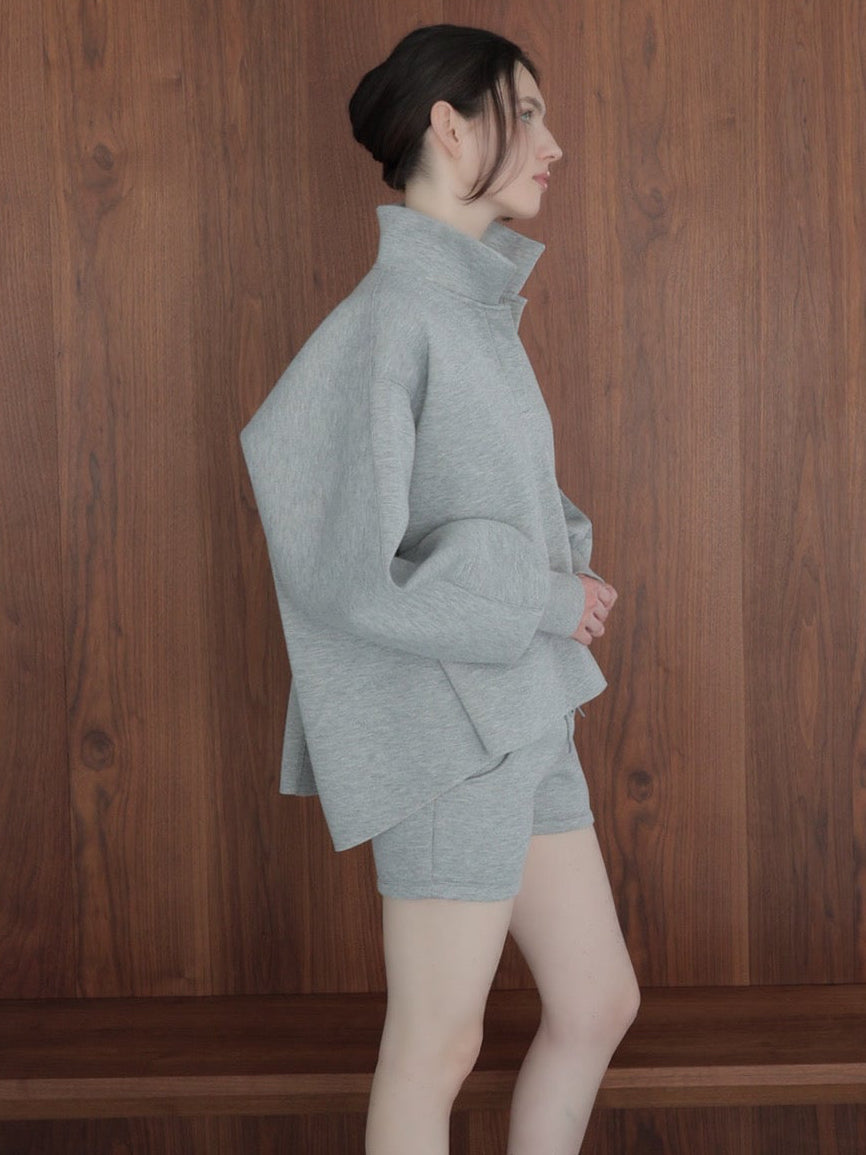 open neck sweat top