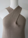 front crossed halter knit top
