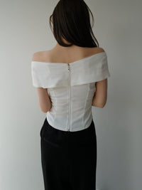 soft sheer cross shoulder blouse