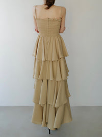 frill tiered maxi dress