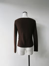raccoon wool drape neck knit