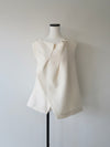 asymmetry tucked sleeveless top