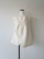 asymmetry tucked sleeveless top