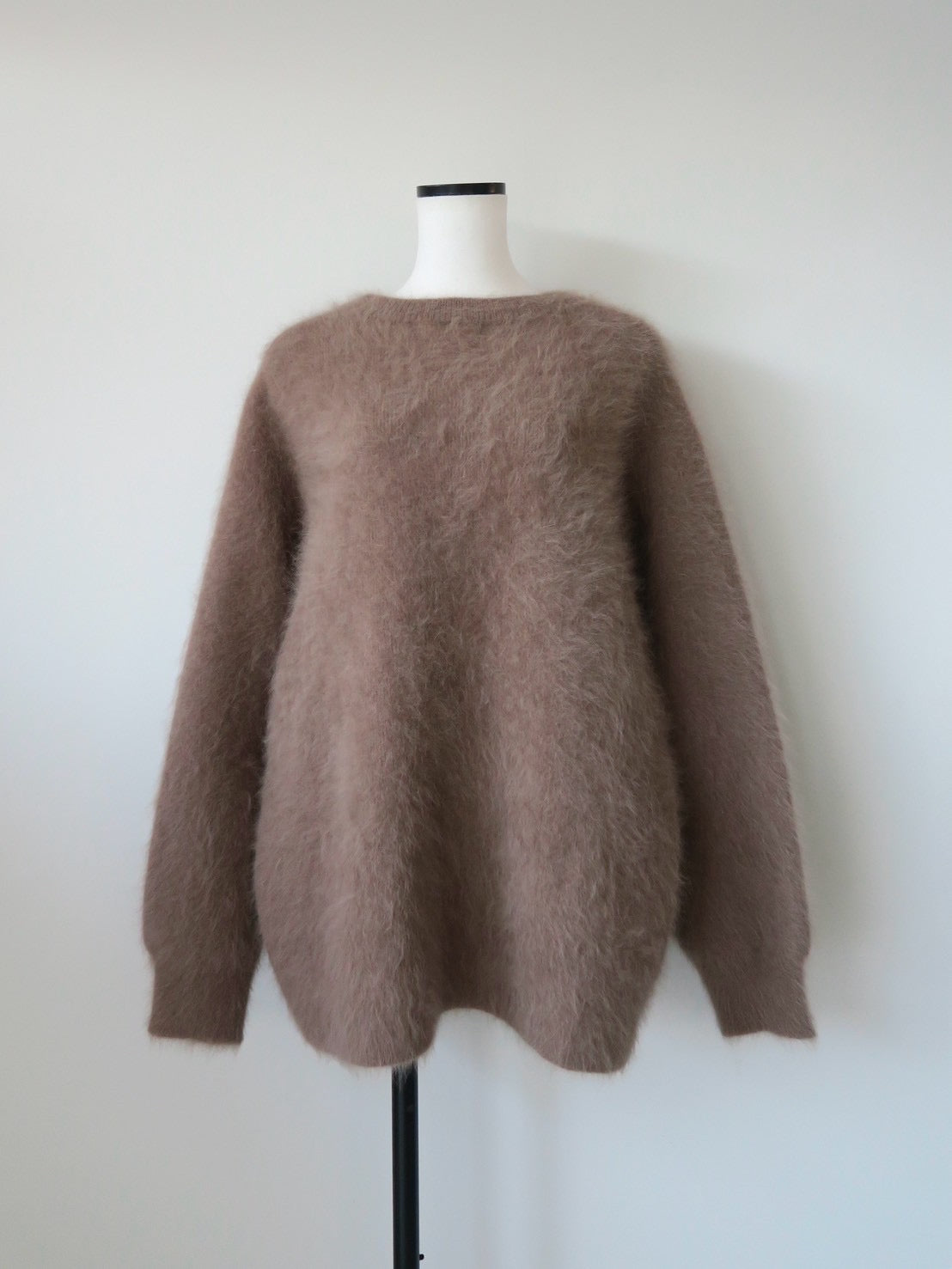 round neck angora knit