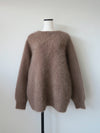 round neck raccoon knit