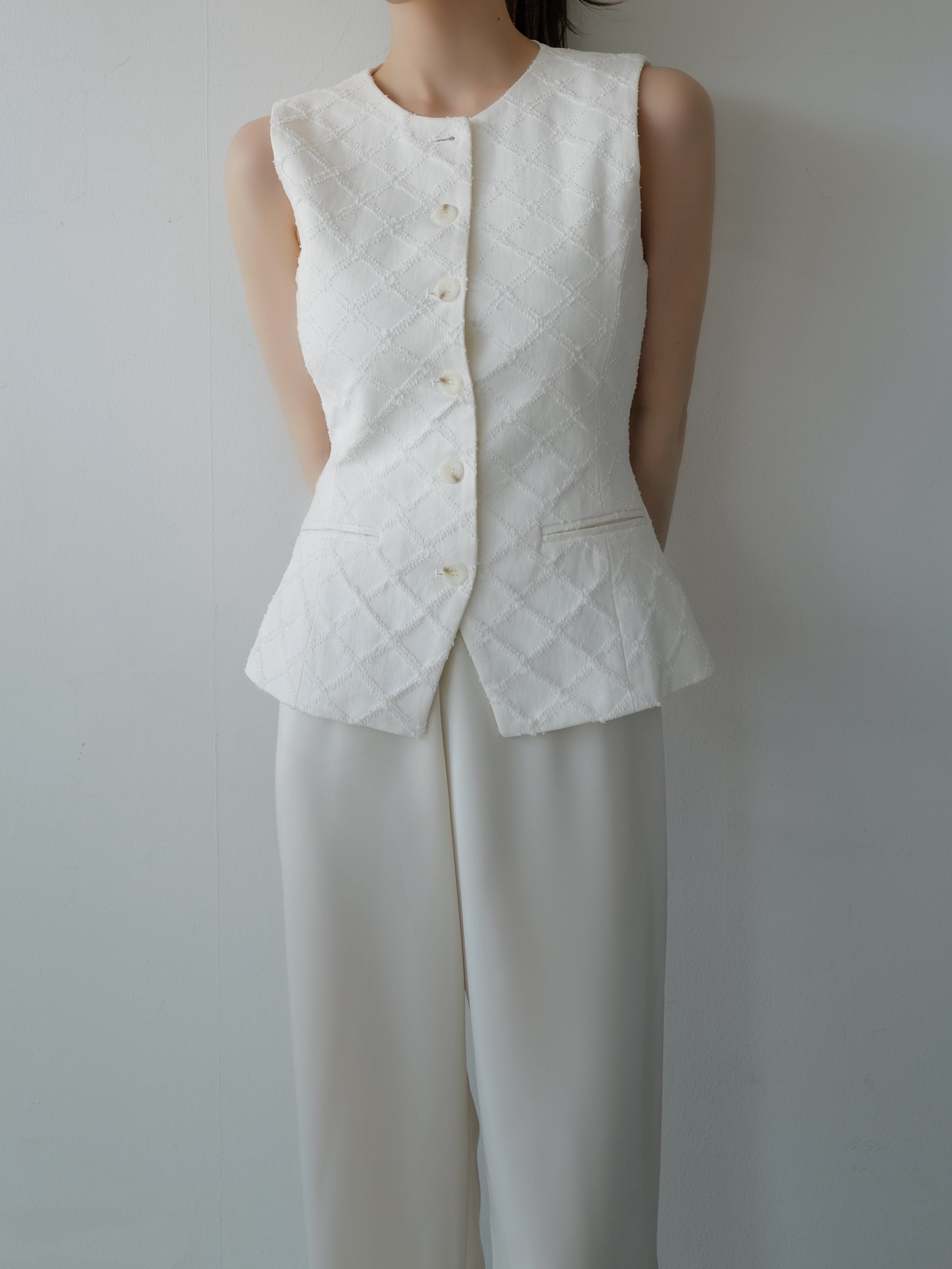 tailored diamond vest