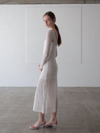 romantic lace sheer back dress