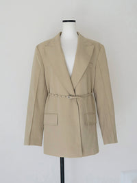 wool belted tailored jacket