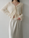 fringe v knit cardigan