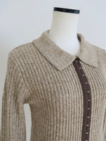 hook rib knit cardigan