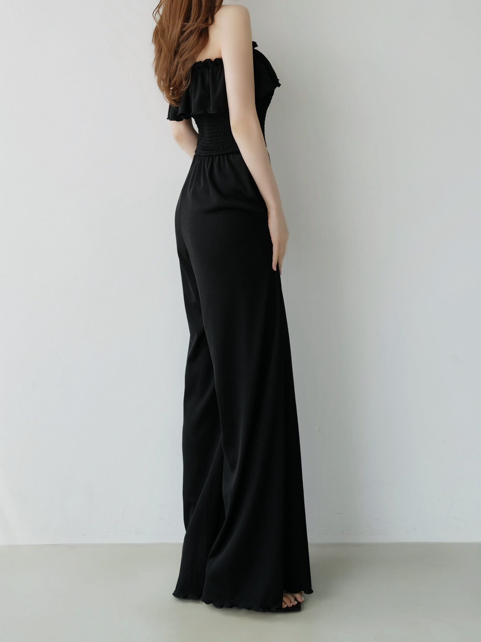frill maxi jumpsuit