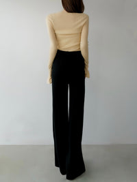 sample sale / brushed seed stitch knit pants