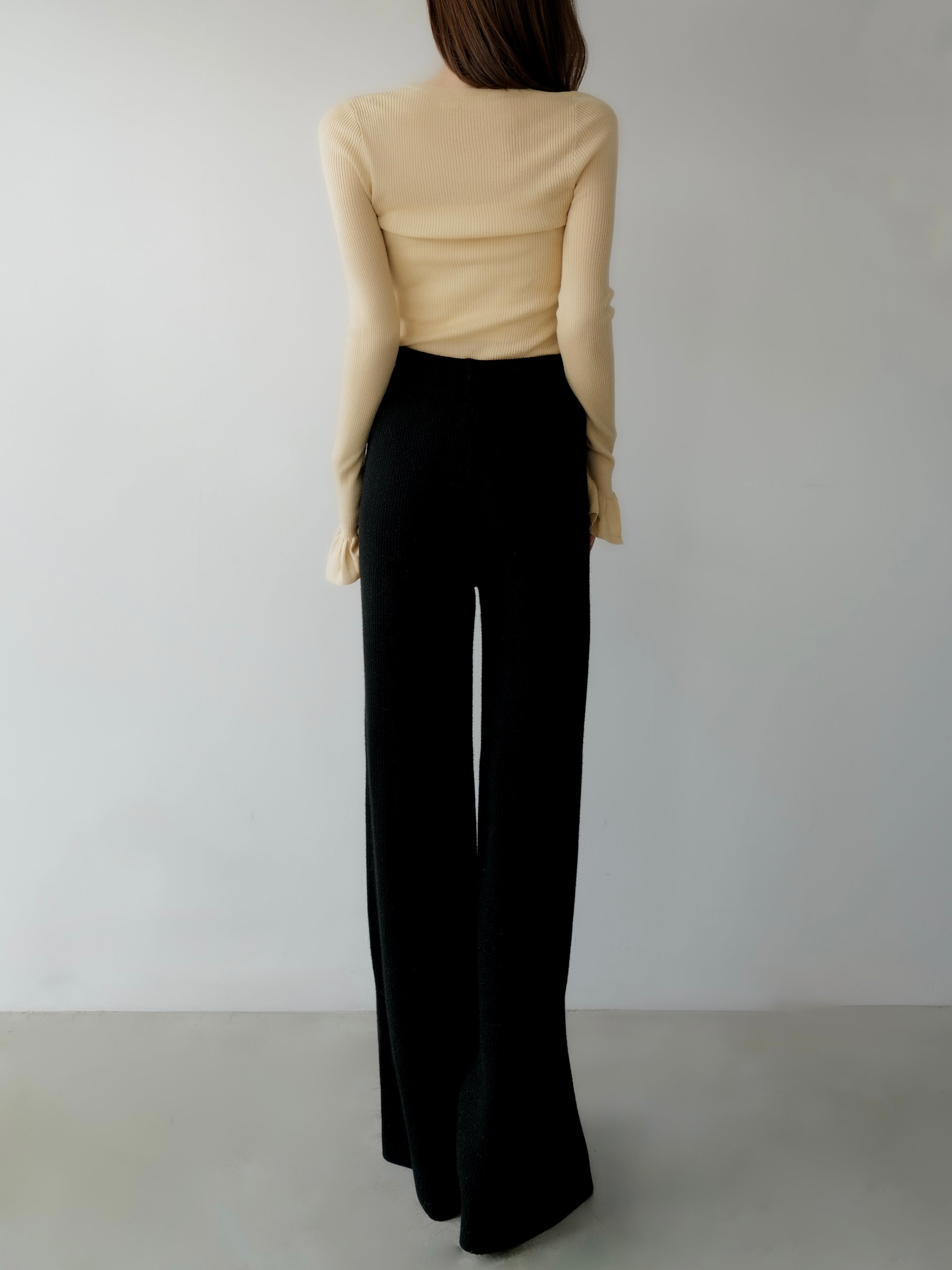 sample sale / brushed seed stitch knit pants
