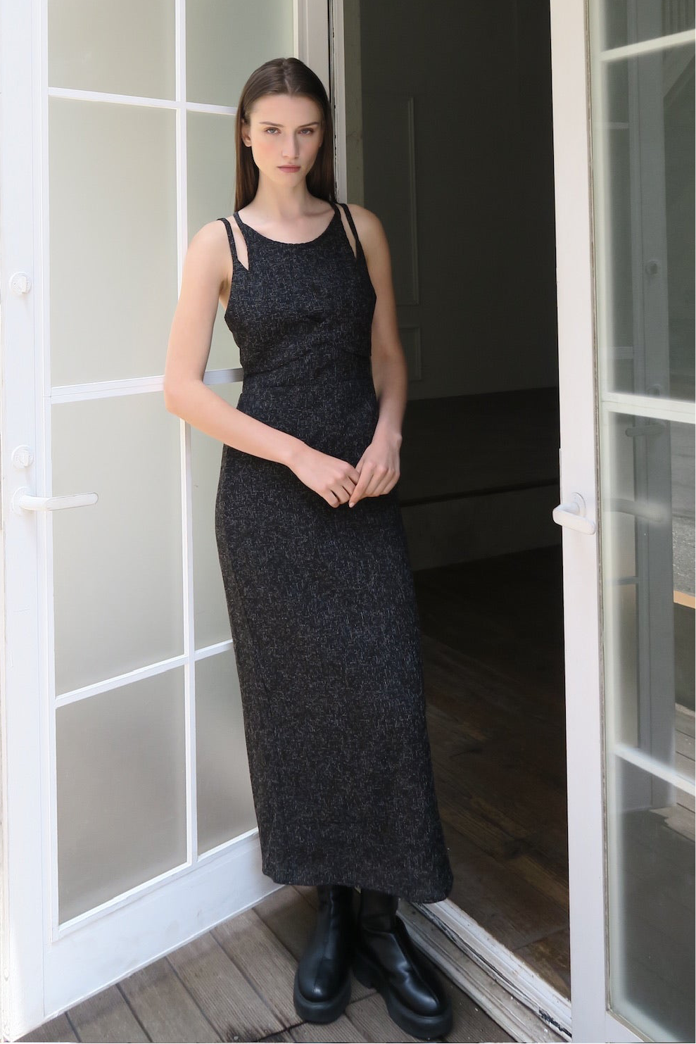 sample sale / tweed tight cami dress