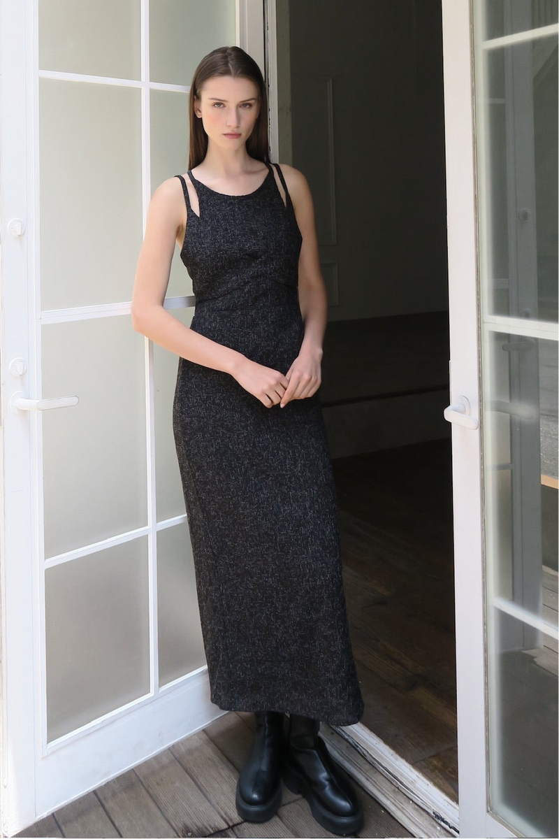 tweed tight cami dress
