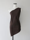 one shoulder satin set up