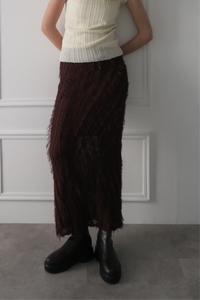 sample sale / fringe knit tight skirt
