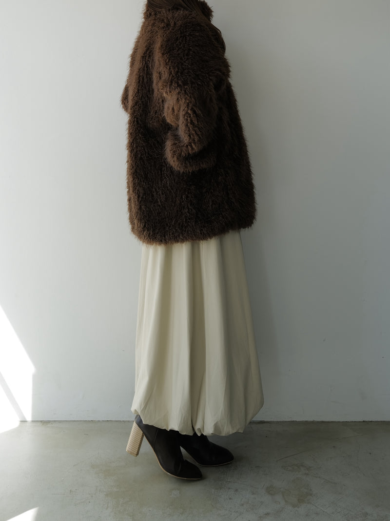 shaggy over sized short coat
