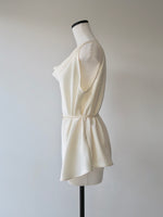 cowl neck satin tank