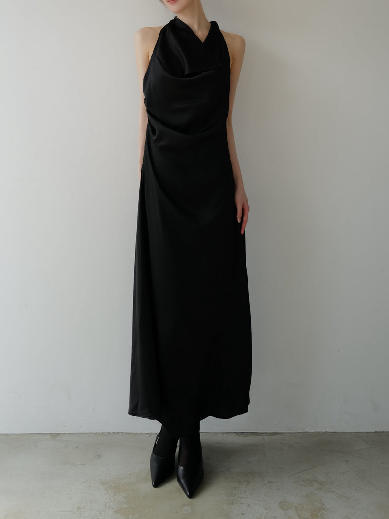 flow cowl neck dress