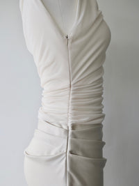 sheer nuance gathered dress