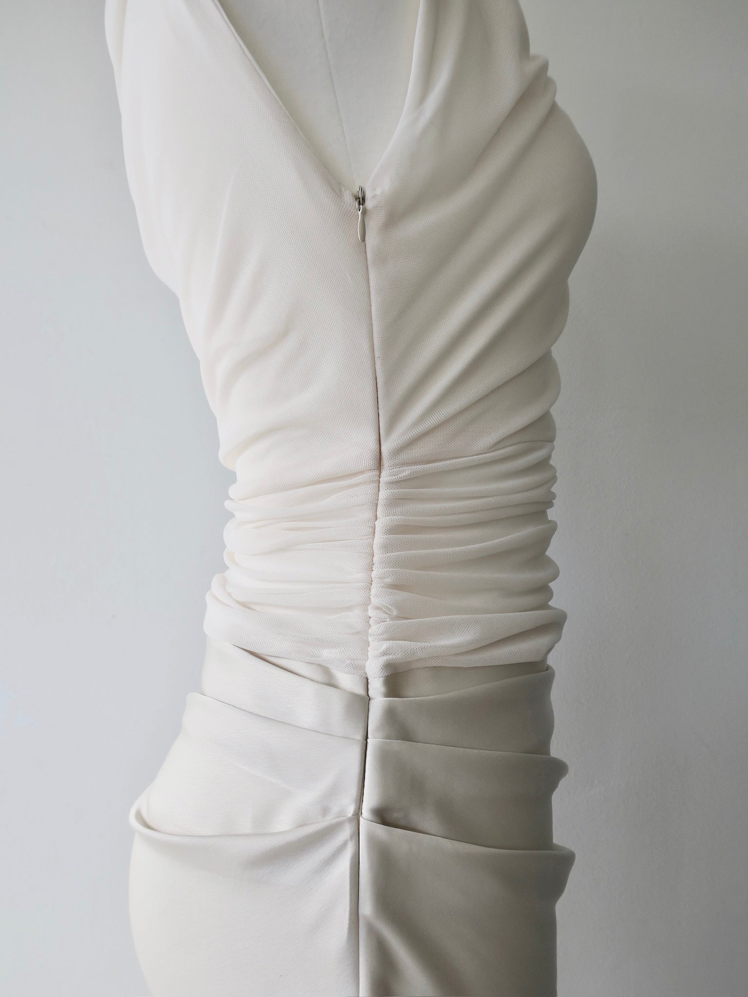 sheer nuance gathered dress