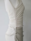 sheer nuance gathered dress