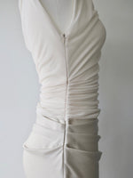 sheer nuance gathered dress