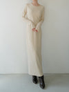 wavy tile pattern long sleeve dress