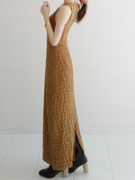wavy tile pattern dress
