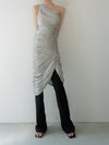 luminous gathered dress