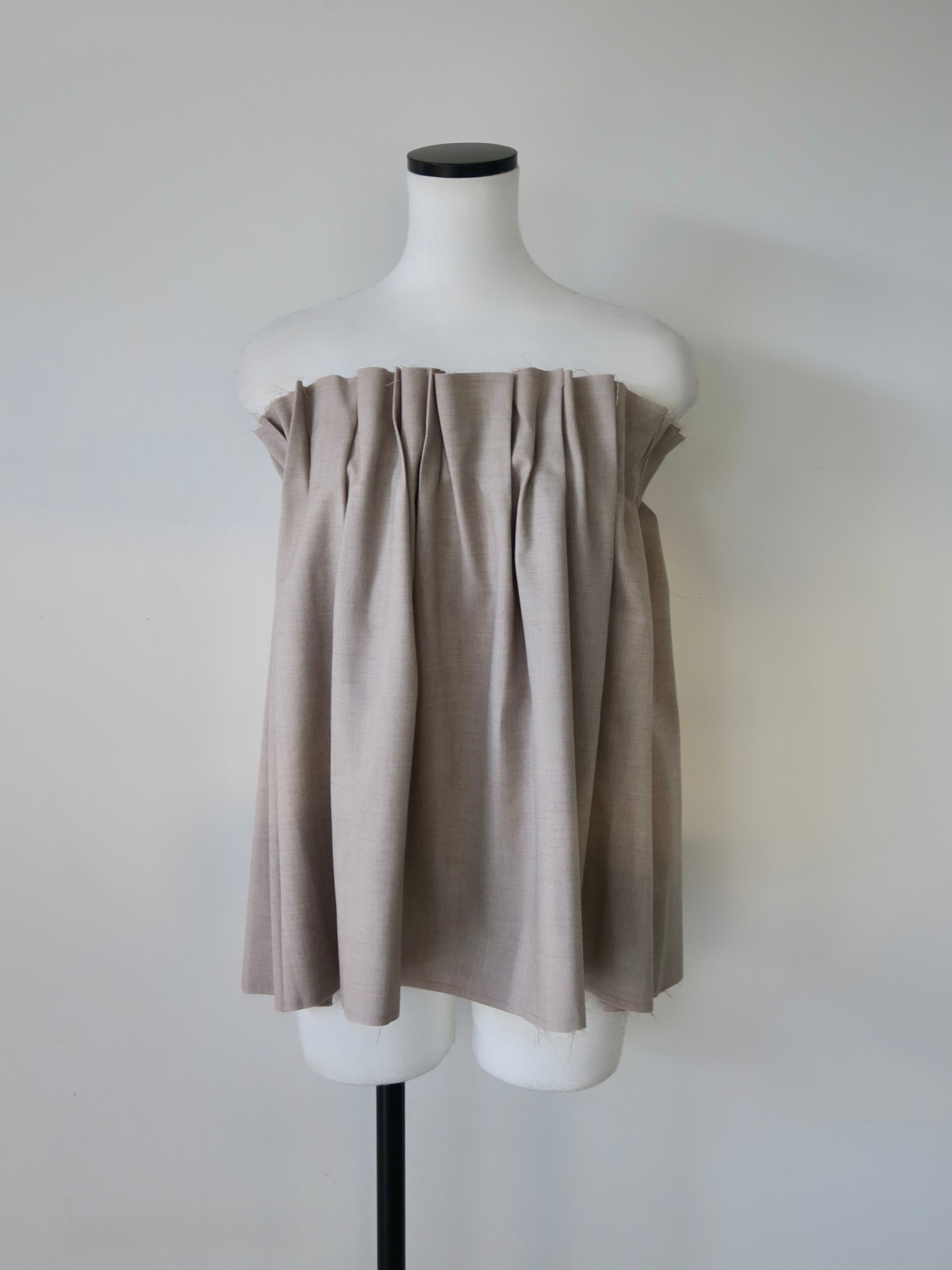 airy pleats tuck blouse