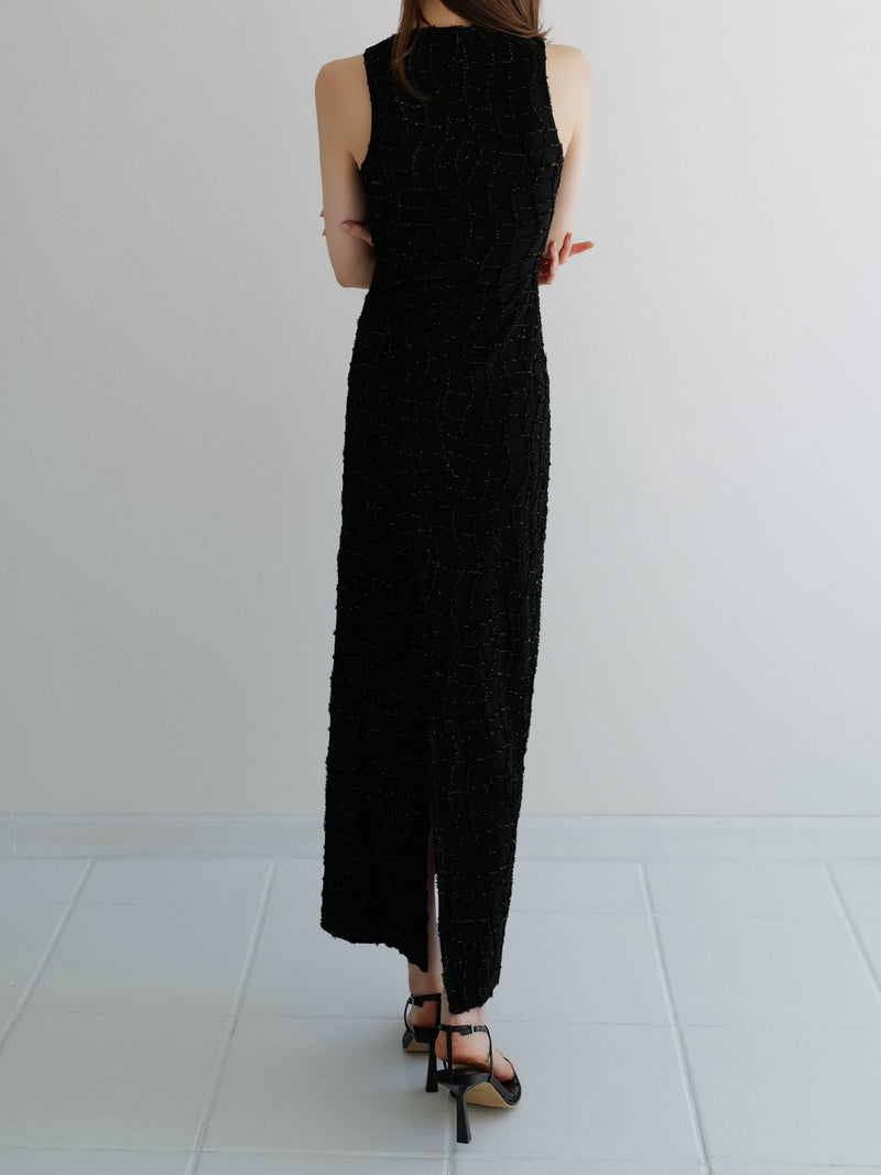 wavy tile pattern dress