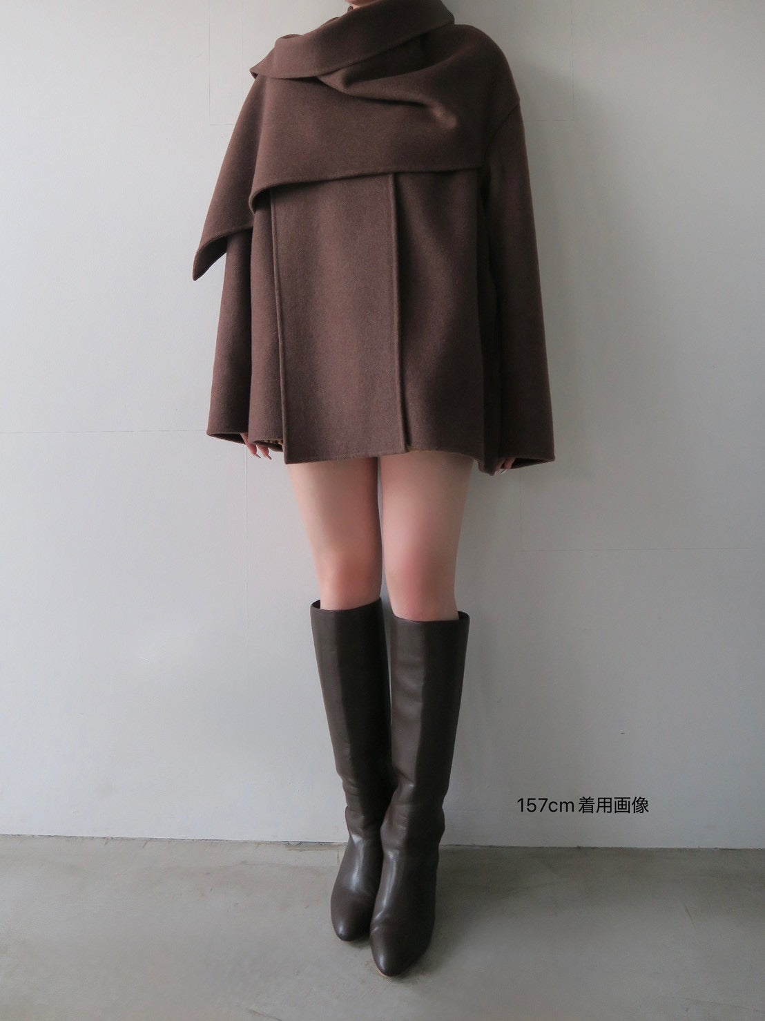 cashmere cape half coat