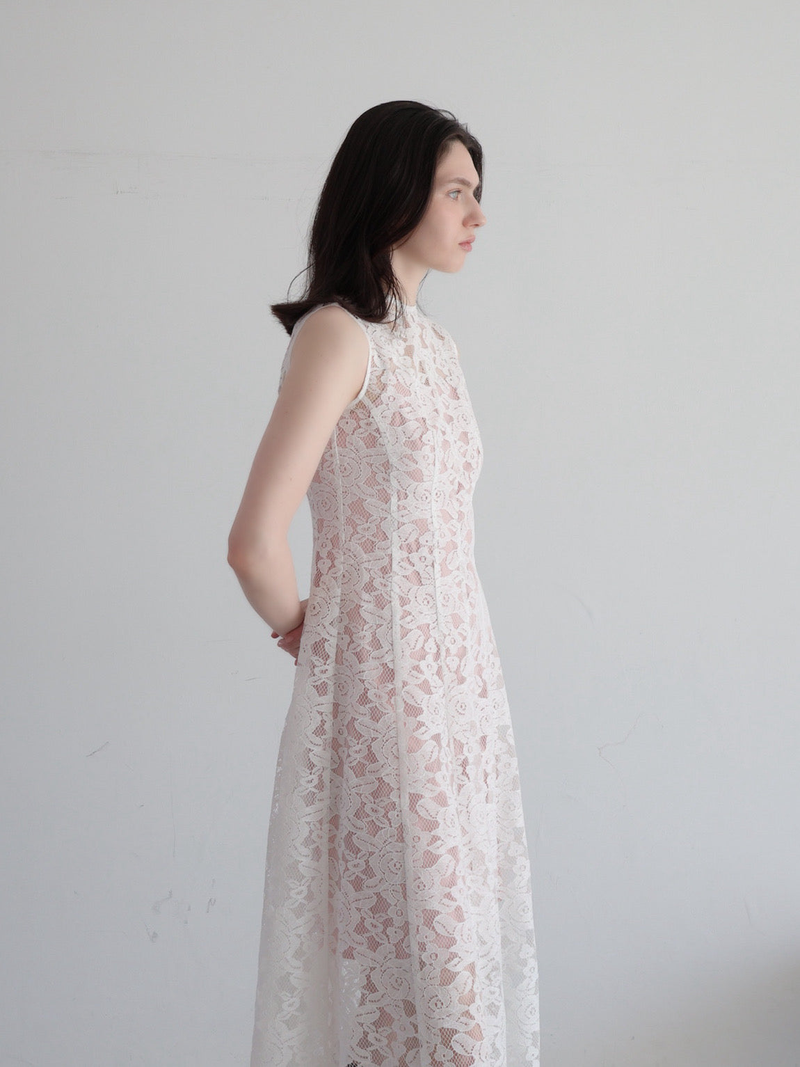 classic lace long dress