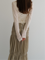 lacy wrap-over top