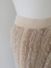 fringe knit tight skirt