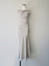 sheer nuance gathered dress
