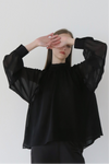 chiffon tie long blouse