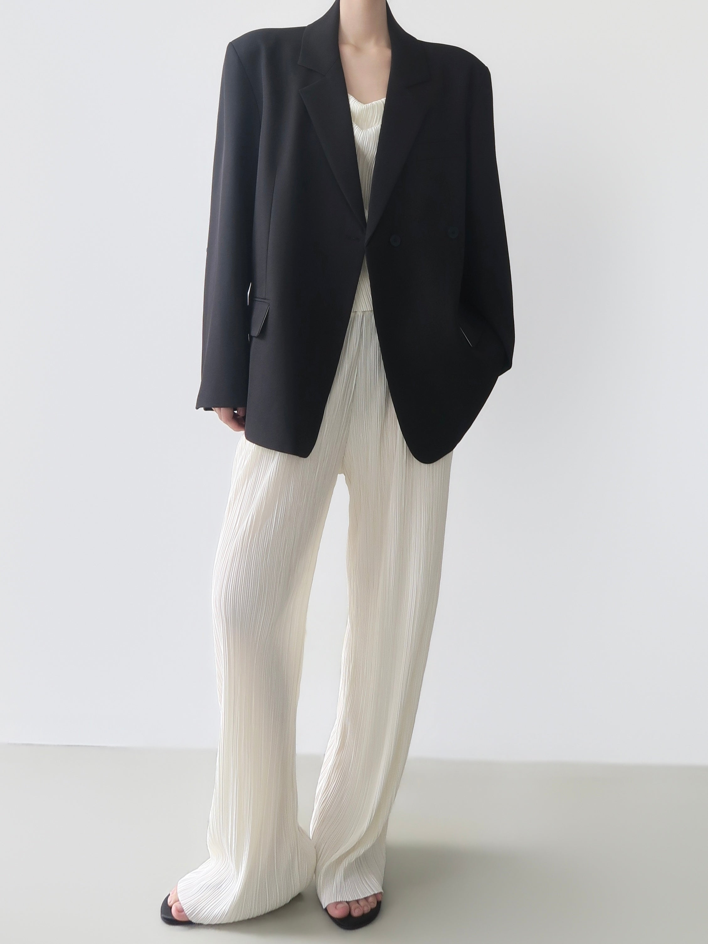 stripe-line tailored jacket