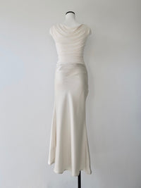 sheer nuance gathered dress