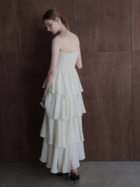 frill tiered maxi dress